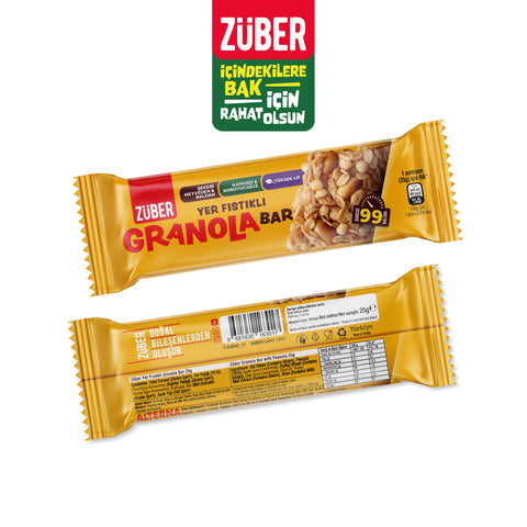 Yer Fıstıklı Granola Bar 25gr X 15 Adet