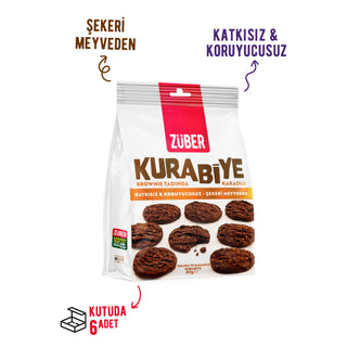 Yulaflı ve Kakaolu Kurabiye 80g x 6 Adet (Brownie Tadında) - Züber