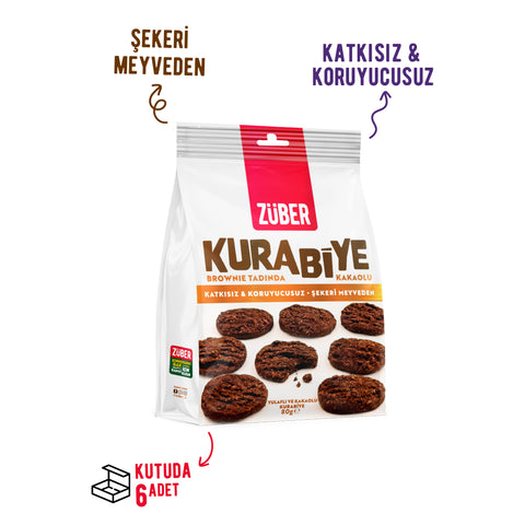 Yulaflı ve Kakaolu Kurabiye 80g x 6 Adet (Brownie Tadında)