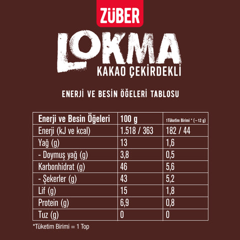 Lokma Kakao Çekirdekli Meyve Topu 96g X 6 Adet