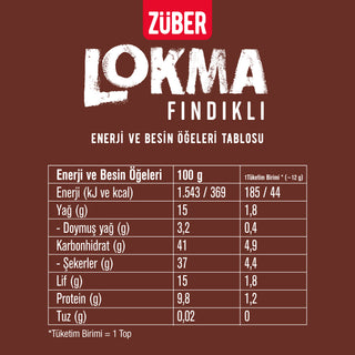 Lokma Fındıklı Meyve Topu 96gr X 6 Adet - Züber