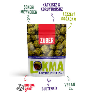 Lokma Antep Fıstıklı Meyve Topu 96gr X 6 Adet - Züber