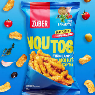Noutos Ege Baharatlı Nohut Cipsi 55g X 6 Adet