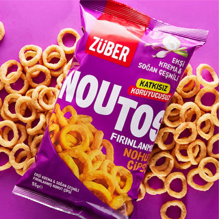 Noutos Nohut Cipsi Ekşi Krema ve Soğan Çeşnili 55g X 6 Adet