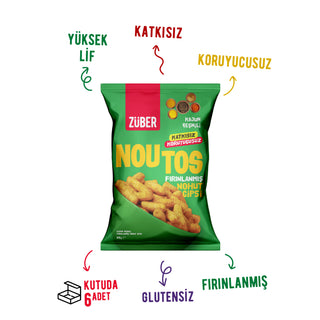 Noutos Kajun Baharatlı Nohut Cipsi 55g X 6 Adet