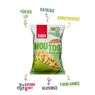 Noutos Nohut Cipsi Yoğurt ve Mevsim Yeşillikleri Çeşnili 55g X 6 Adet