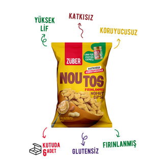 Noutos Nohut Cipsi %100 Yer Fıstığı Ezmeli 55g X 6 Adet