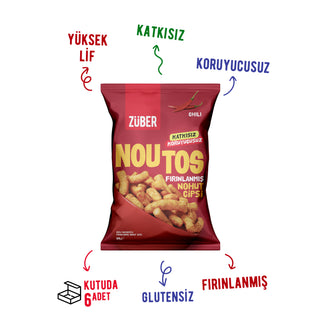 Noutos Chili Baharatlı Nohut Cipsi 55g X 6 Adet