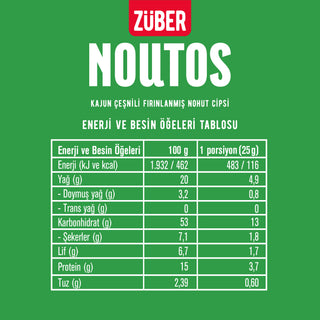 Noutos Kajun Baharatlı Nohut Cipsi 55g X 6 Adet