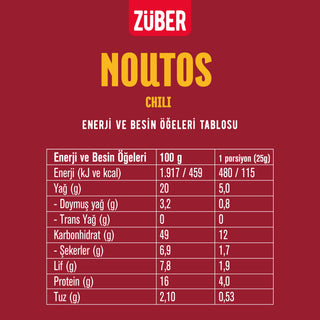 Noutos Chili Baharatlı Nohut Cipsi 55gr X 6 Adet - Züber