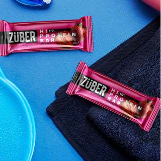 Çilekli Hi Protein Bar 45g x 12 Adet (15g protein) - Züber