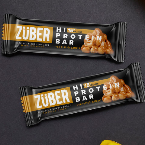 Fıstık Ezmeli Hi Protein Bar 45gr X 12 Adet - Züber