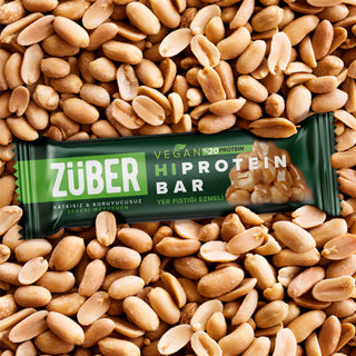 Yer Fıstığı Ezmeli Hi Protein Vegan Bar 45gr X 12 Adet - Züber