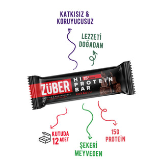 Kakaolu Hi Protein Bar 45gr X 12 Adet - Züber