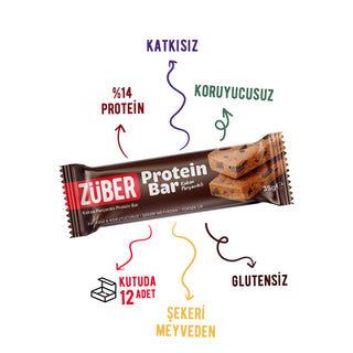 Kakao Parçacıklı Protein Bar 35gr X 12 Adet