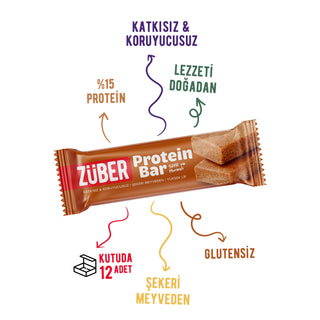 Sütlü Hurmalı Protein Bar 35gr X 12 Adet - Züber