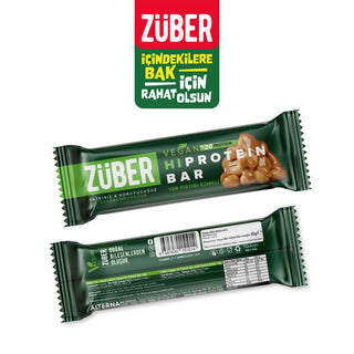 Yer Fıstığı Ezmeli Hi Protein Vegan Bar 45gr X 12 Adet - Züber