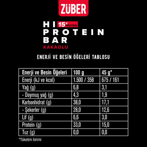 Hi Protein Bar with Cocoa 45g X 12 Pieces