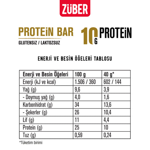 Bademli Protein Bar 40gr X 12 Adet - Züber