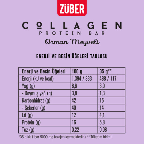 Orman Meyveli Kolajen Bar 35gr X 12 Adet - Züber