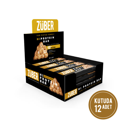 Fıstık Ezmeli Hi Protein Bar 45gr X 12 Adet - Züber