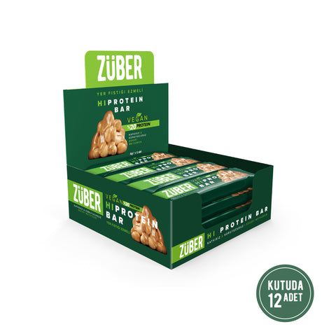 Yer Fıstığı Ezmeli Hi Protein Vegan Bar 45gr X 12 Adet