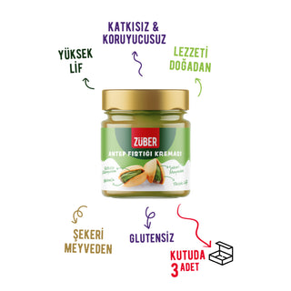 Antep Fıstığı Kreması 200 gr  x 3 Adet - Züber