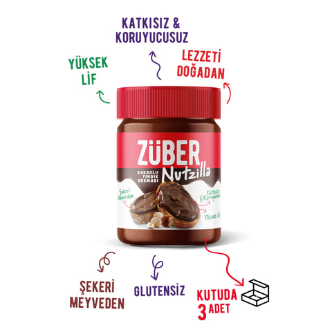 Nutzilla Kakaolu Fındık Kreması 315gr X 3 Adet