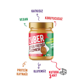 %100 Yer Fıstığı Ezmesi 315g X 3 Adet