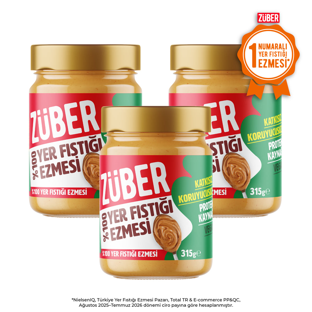 %100 Yer Fıstığı Ezmesi 315g X 3 Adet