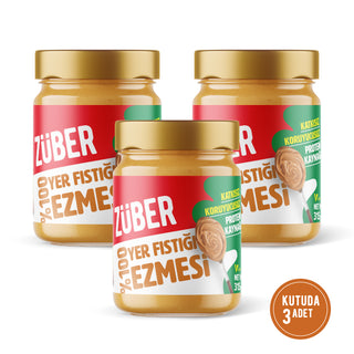 %100 Yer Fıstığı Ezmesi 315gr X 3 Adet - Züber