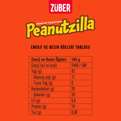 Peanutzilla Kakaolu Yer Fıstığı Kreması 315 gr x 2 Adet