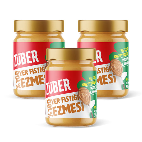%100 Yer Fıstığı Ezmesi 315gr X 3 Adet