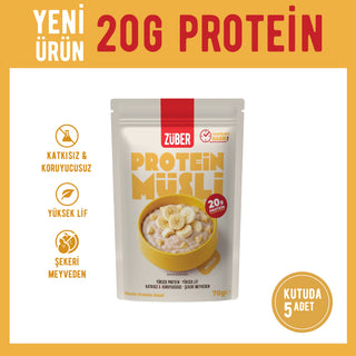 Muzlu Yulaflı Protein Müsli (20g Protein) 70g x 5 Adet