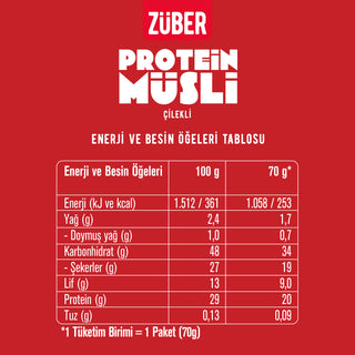 Yulaflı Protein Müsli Deneme Paketi (Muzlu,Çilekli,Sade Kurabiyeli,Kakaolu Kurabiyeli) 70g x 5 Adet