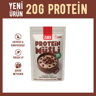 Kakaolu Kurabiyeli Yulaflı Protein Müsli (20g Protein) 70g x 5 Adet