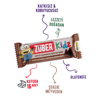 Kidz Sütlü Kakaolu Meyve Bar 25gr X 16 Adet - Züber