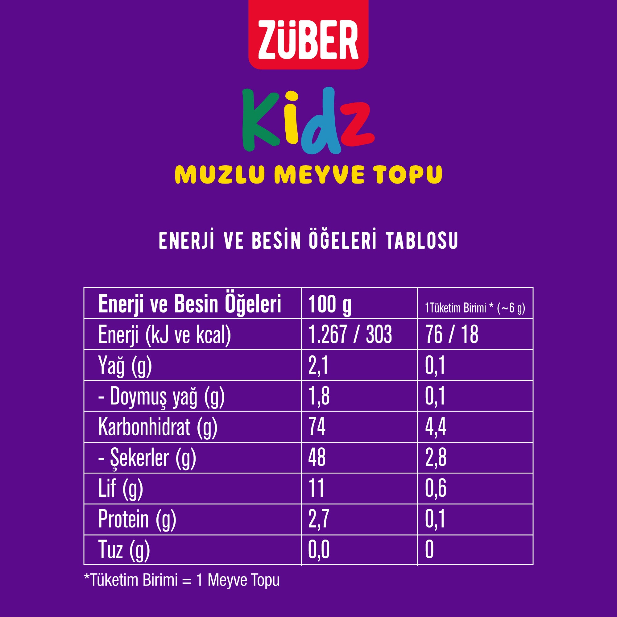 Kidz Muzlu Meyve Topu 42g X 12 Adet