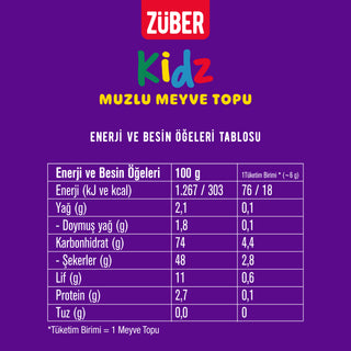Kidz Muzlu Meyve Topu 42g X 12 Adet - Züber