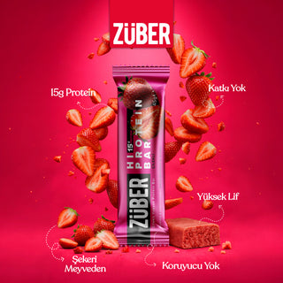 Çilekli Hi Protein Bar 45g x 12 Adet (15g protein)