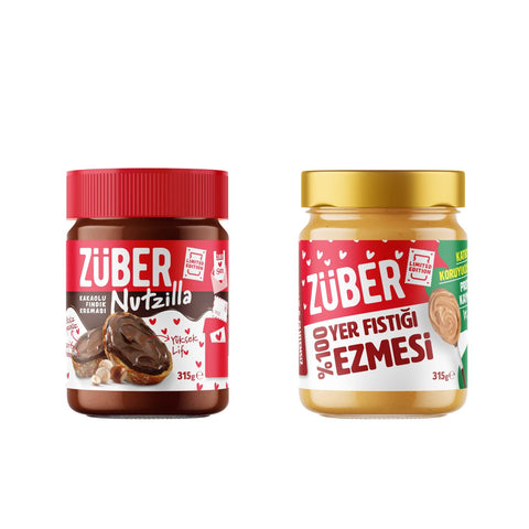 Sevgililer Günü Paketi (Nutzilla + %100 Yer Fıstığı Ezmesi) - Züber