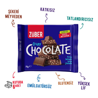 Pirinç Patlaklı Sütlü Çikolata 35g x 6 Adet