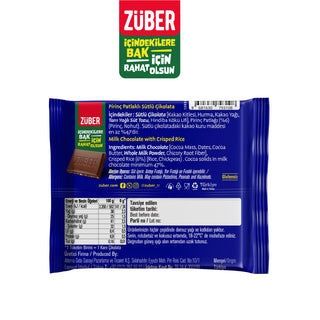 Pirinç Patlaklı Sütlü Çikolata 35g x 6 Adet