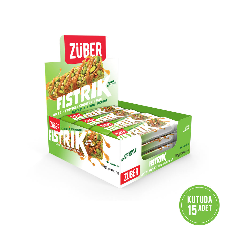 Fıstrık Antep Fıstıklı Kuruyemiş Bar 23g x 15 Adet