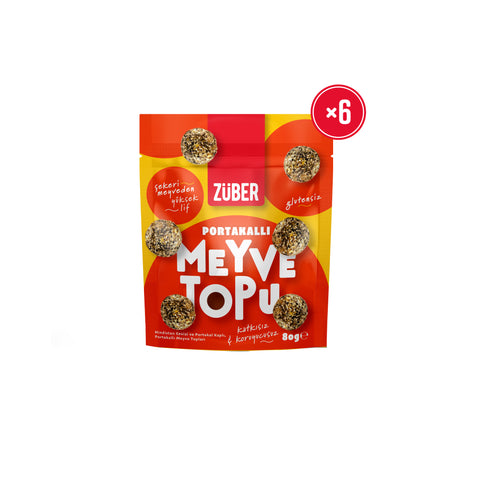 Portakallı Meyve Topu 80g x 6 Adet
