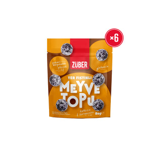 Yer Fıstıklı Meyve Topu 80g x 6 Adet - Züber