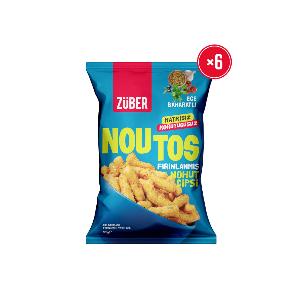 Noutos Ege Baharatlı Nohut Cipsi 55g X 6 Adet