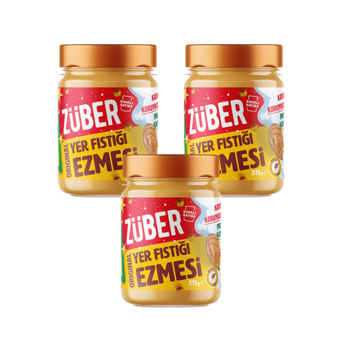 Original Yer Fıstığı Ezmesi (Bal İlaveli) 315gr X 3 Adet