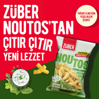 Noutos Nohut Cipsi Yoğurt ve Mevsim Yeşillikleri Çeşnili 55gr X 6 Adet - Züber